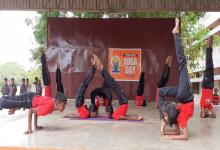 Students displaying Yoga Skills